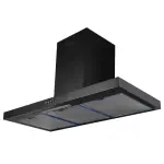 بيورتي شفاط مطبخ، بلت إن، 60 سم، قوة شفط 650 م3/س، 3 سرعات، إضاءة ليد، Flato BL 60cm - اسود