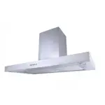 بيورتي شفاط مطبخ، بلت إن، 60 سم، قوة شفط 650 م3/س، 3 سرعات، إضاءة ليد، Flato X 60cm - فضي