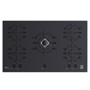 بيورتي مسطح غاز بلت إن، 90 سم، 5 شعلة، HPT911 MAT-BL - اسود