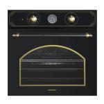 Kumtel Built-in Oven, Gas, 60 cm, 60 Liters, Digital, B66-SF2-BL-Rustiq Glass - Black