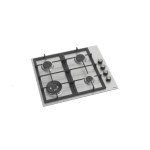 Kitchen Line Fimas Built-in Gas Hob, 60cm, 4 Burners, Heavy Duty, BL201/W - Silver