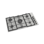 Teva Built-in Gas Cooker, 90 cm, 5 Burners, Stainless Steel, ED221 - Silver