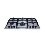 Purity Built-in Gas Hob, Stainless Steel, 6 Burners, 90cm, HPT902S - Silver