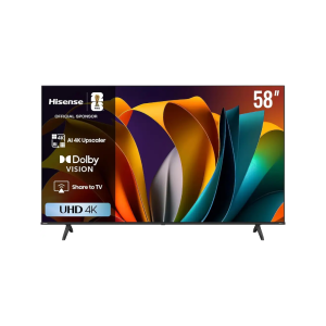 هايسنس شاشة سمارت، 58 بوصة، دقة 4K، ليد، 58A6N - اسود
