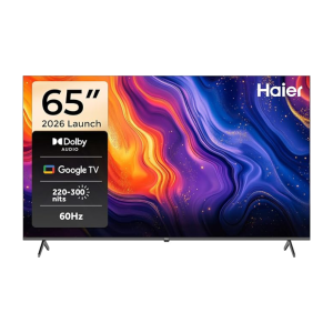 هاير شاشة سمارت، 65 بوصة، بدقة 4K UHD، بريسيفر داخلي، H65K80EU - اسود