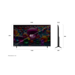 إل جي شاشة سمارت، 65 بوصة، 4K UHD، بدون فريم، 65UA85006LA - اسود
