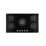 Ecomatic Built-in Gas Hob, 90cm, 5 Burners, Gas, S947XLRC - Black