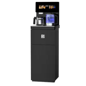 بيورتي مبرد مياه، سمارت، ماكينة تحضير شاي، ديجيتال، بارد/ساخن، ريموت كنترول، PFK68BL - اسود
