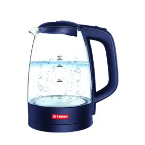 فريش غلاية مياه، 1.7 لتر، 2200 وات، زجاج، GLASSKETTLE - اسود