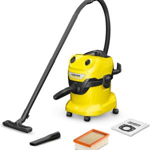 كارتشر مكنسة كهربائية، 1100 وات، جاف ورطب، سعة 20 لتر، WD 4 - اصفر