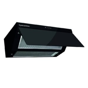 ايكوماتك شفاط بلت إن، 90 سم، تاتش، ريموت كنترول، H9205GLT - اسود